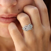 Ring Twist Infinite Shape Crystal Cubic Zirconia Rings Exquisite